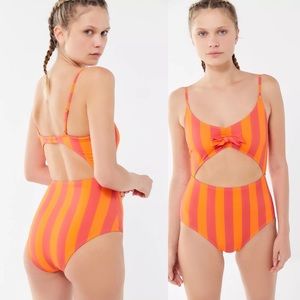 Out From Under Tie-Front CutOut One-Piece Swimsuit